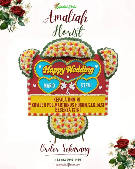 Papan Bunga Pernikahan Selomartani