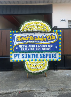 Papan Bunga Duka di Selomartani